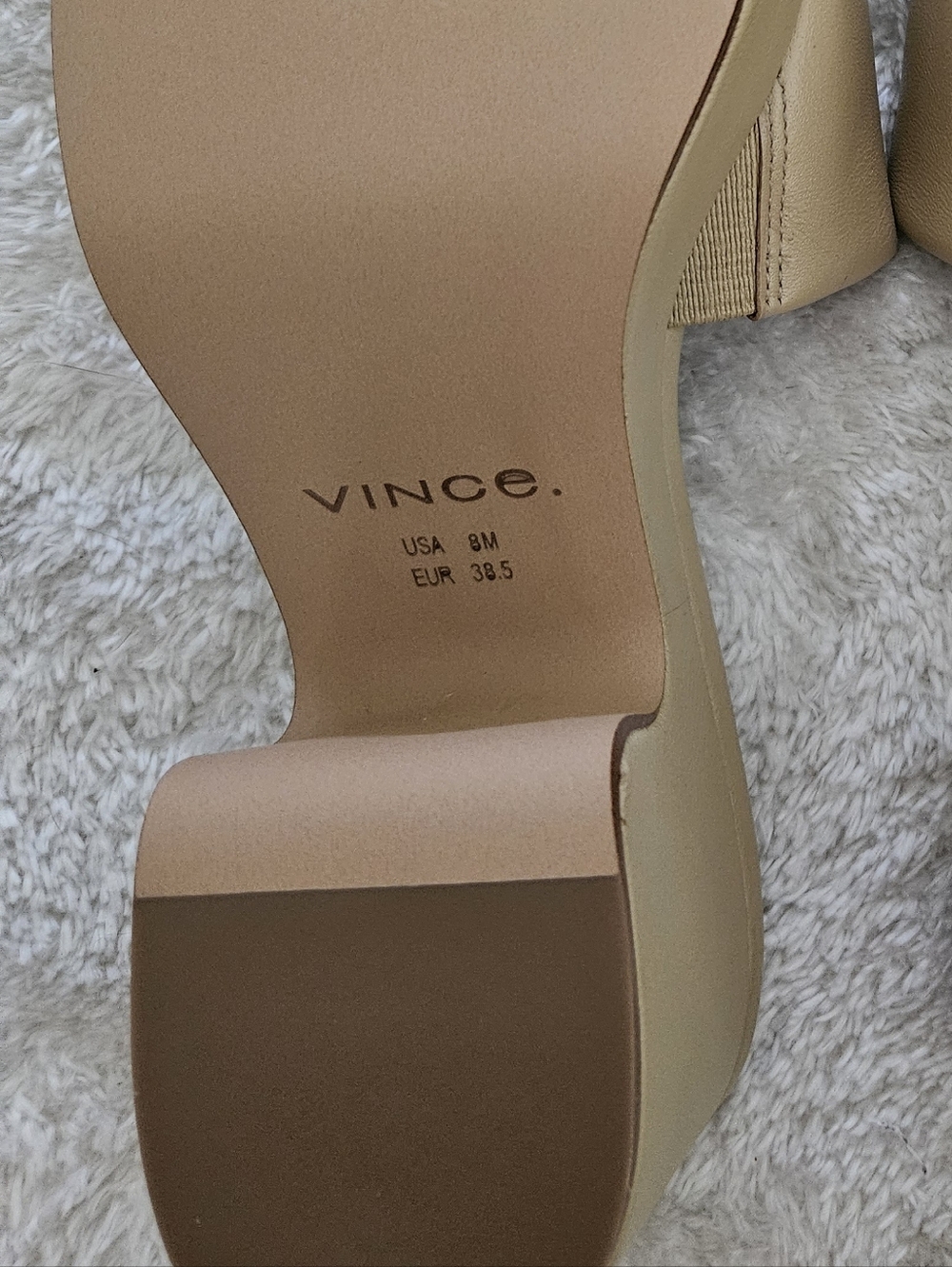 NWT Vince Beige Platform Sandals Size 8 Leather 70s Bohemian Business Casual - Picture 11 of 11